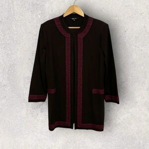Misook womens brown cardigan